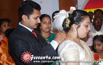 Anoop Alphy Marriage at St Augustine Forane Church Ramapuram